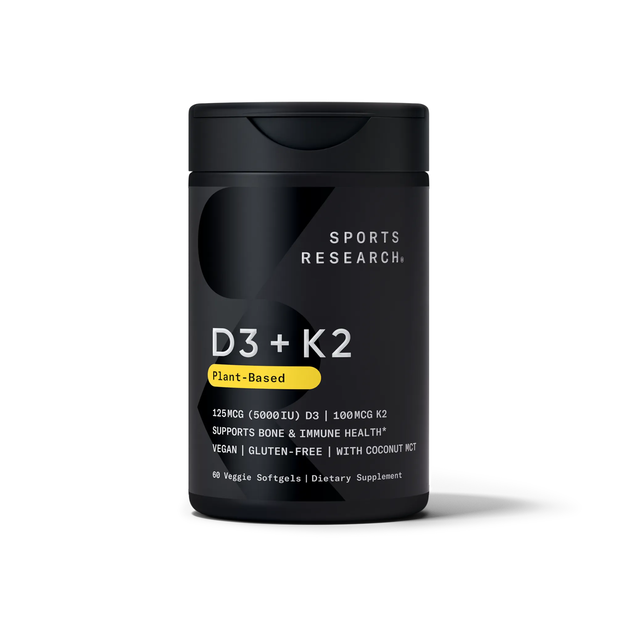 125 MCG  (5000 IU)  D3 / 100 MCG K2 / 60 Plantgel™ Capsules