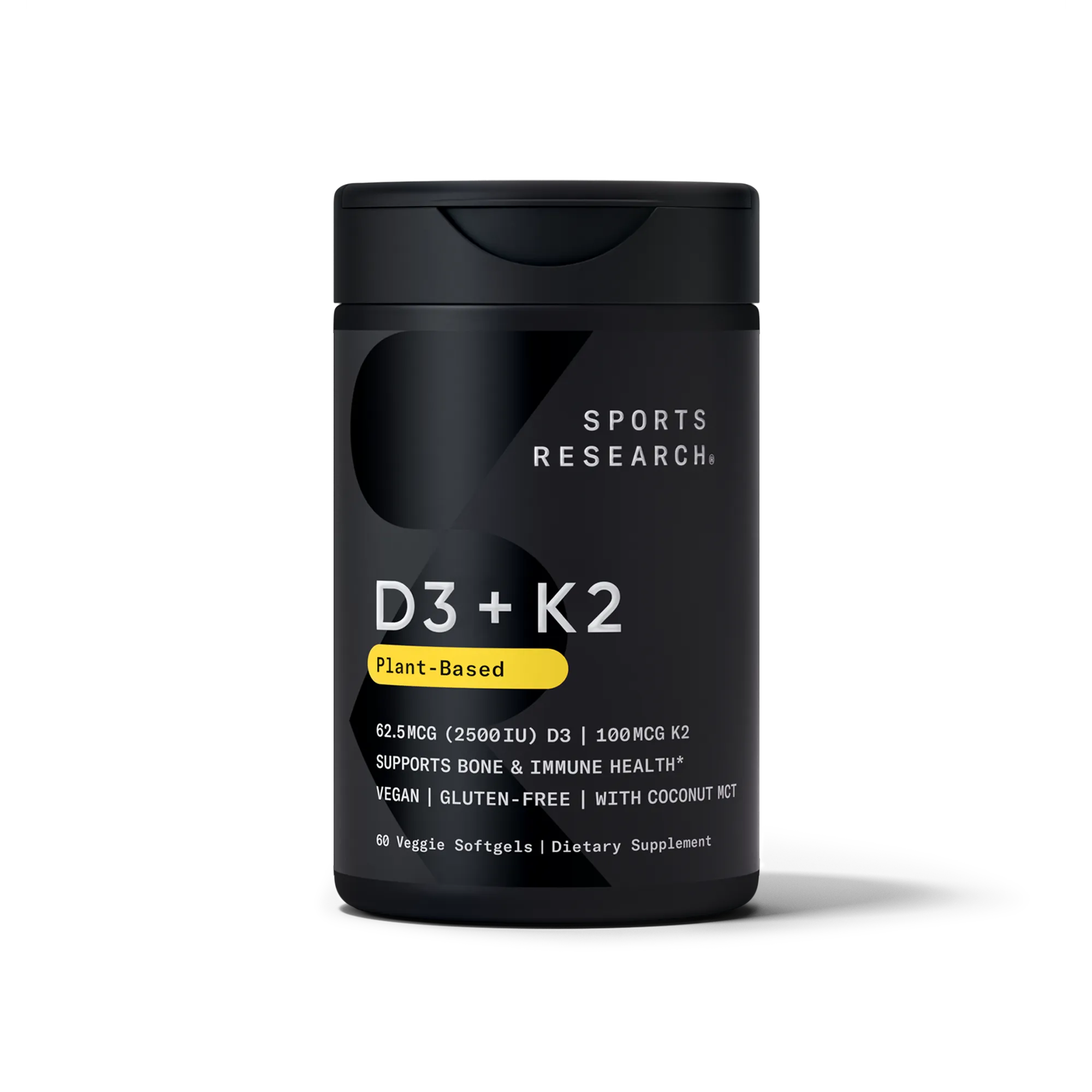 62.5 MCG (2500 IU) D3 / 100 MCG K2 / 60 Plantgel™ Capsules