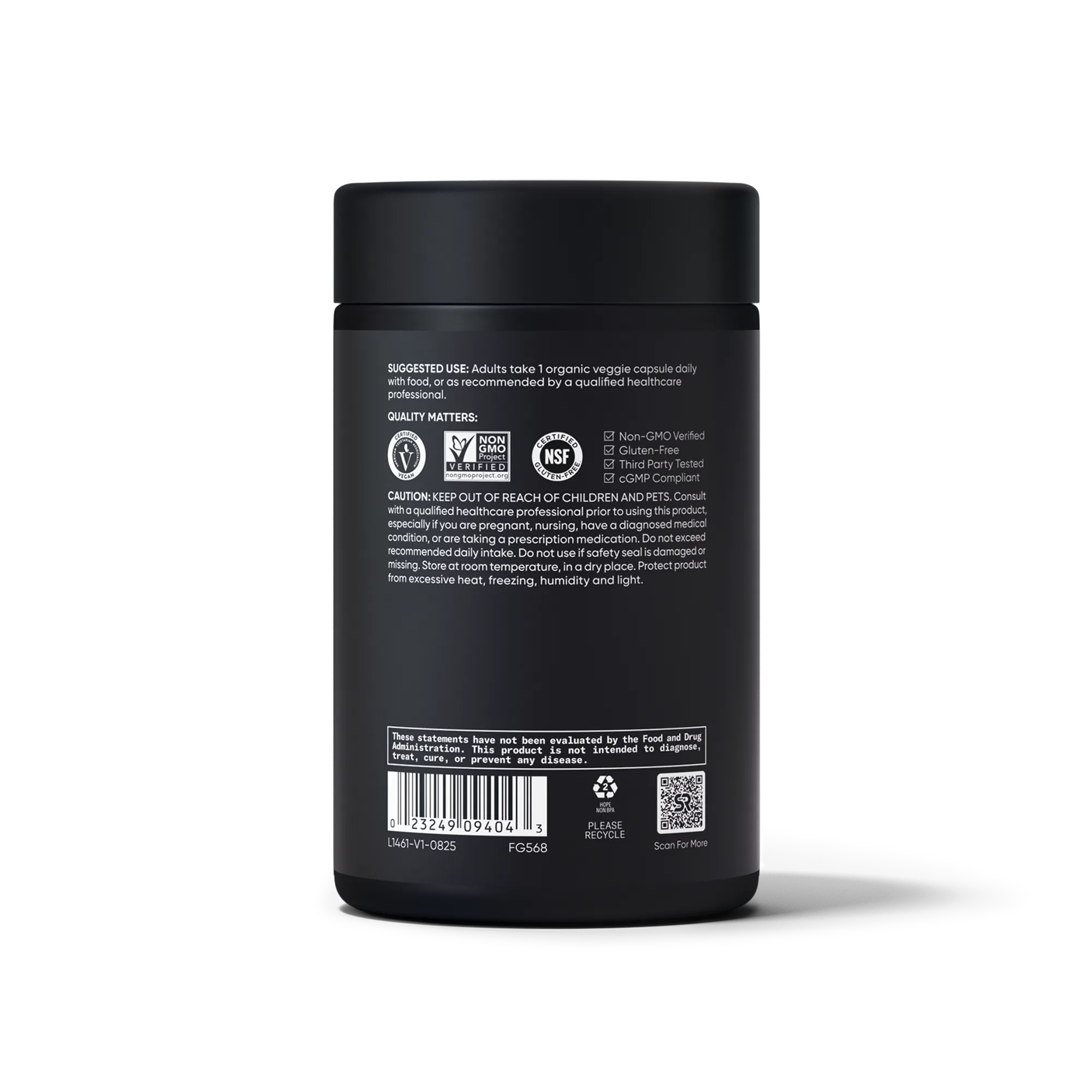 600 MG / 90 Organic Veggie Capsules